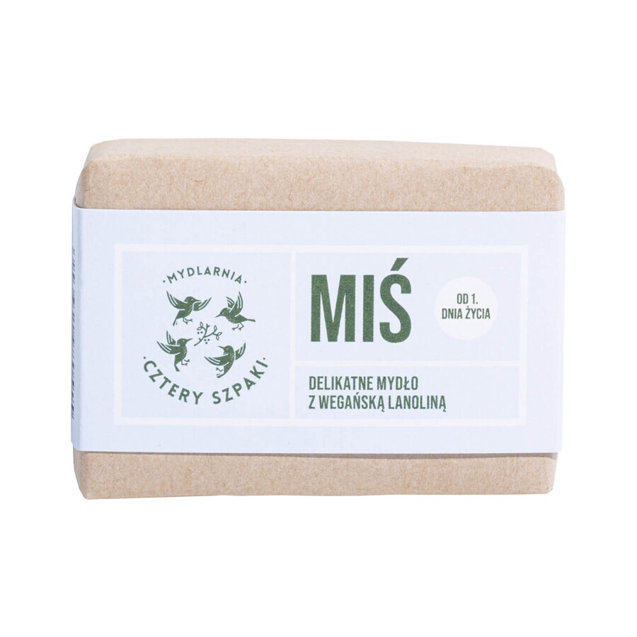Set Four Spikes, săpun de lanolină din ziua 1, urs, 110g + săpun vegan de lanolină din ziua 1, urs, 110g + ulei de duckbill, 15ml gratuit