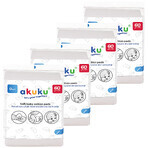 AKUKU set, coussinets cosmétiques pour bébés, coton, 4 x 60 pièces