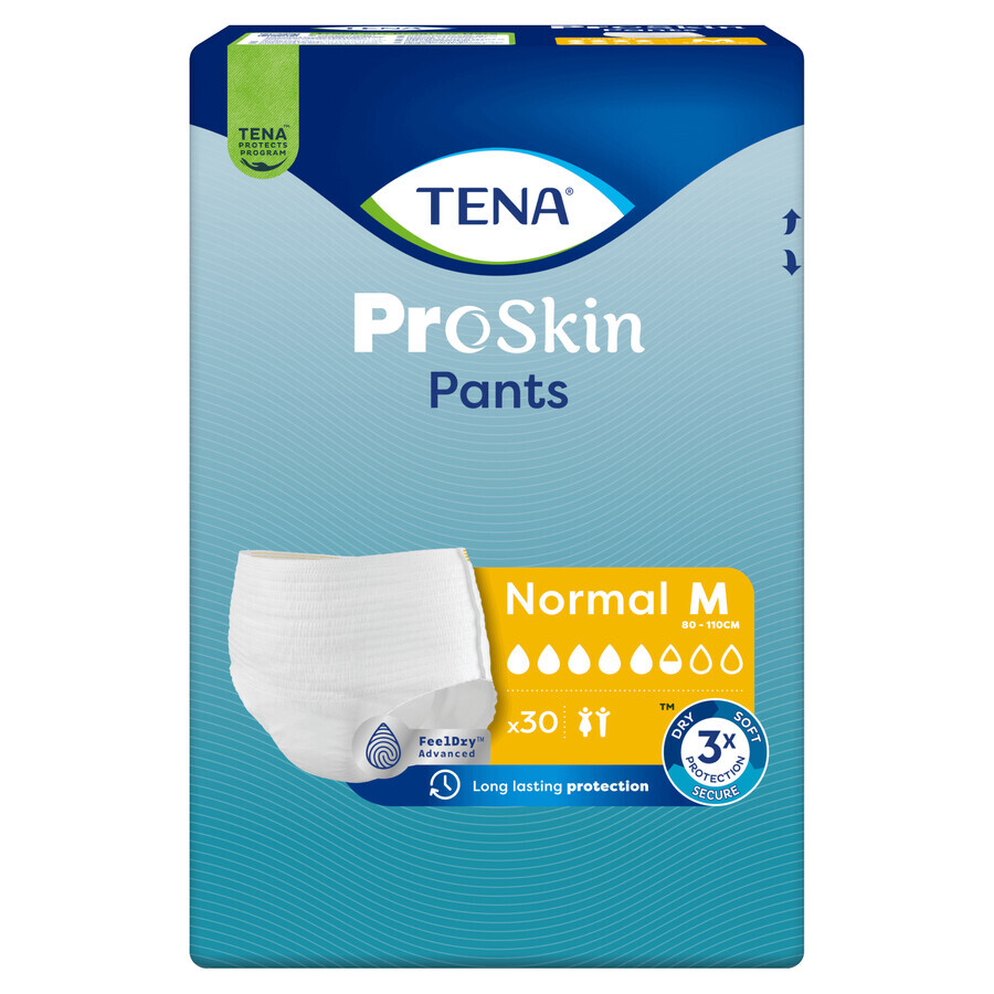 Set Tena Pants ProSkin, chiloți absorbanți, mărimea M, 80-110 cm, Normal, 2 x 30 bucăți