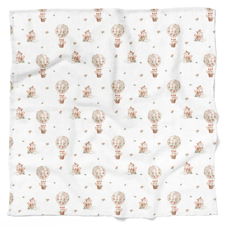 Bocioland, bamboo diaper, 75 x 75 cm, squirrels, 1 piece