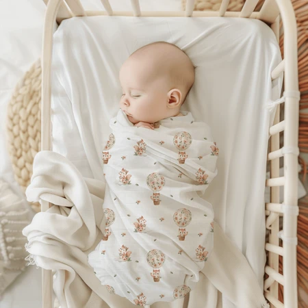 Bocioland, bamboo diaper, 75 x 75 cm, squirrels, 1 piece