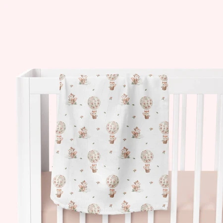 Bocioland, bamboo diaper, 75 x 75 cm, squirrels, 1 piece