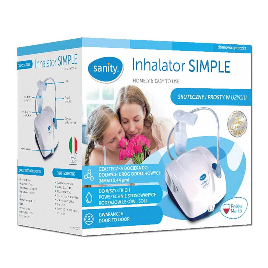Sanity Simple, a piston inhaler for children and adults