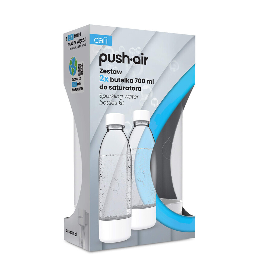 Dafi PushAir, Karbonisatorflasche, weiß, 0,7 l, 2 Stück