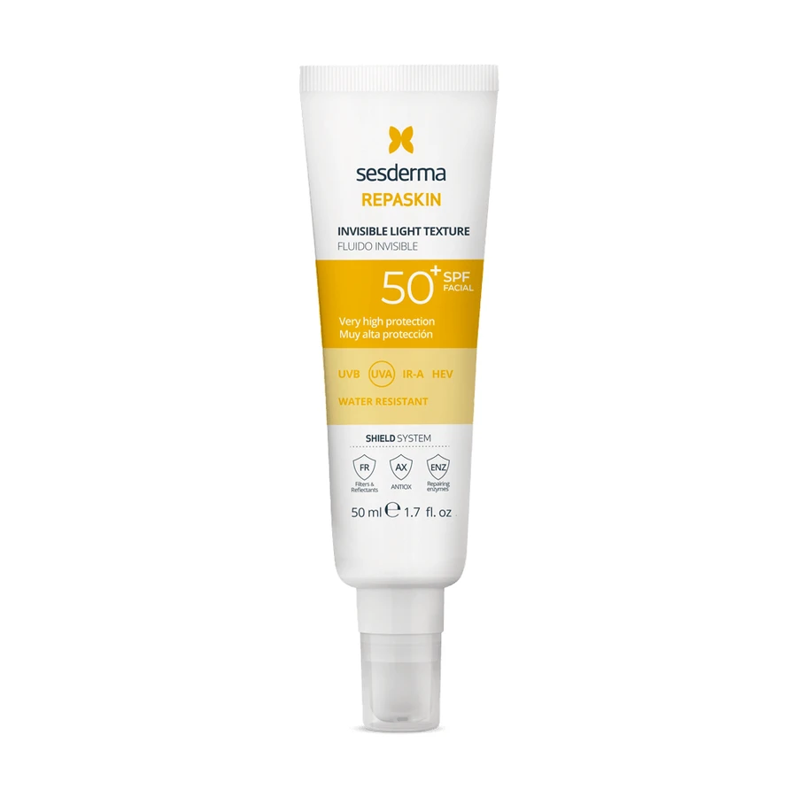 Sesderma Repaskin Fluido Invisible, Sonnenschutzmittel für das Gesicht, SPF 50+, 50 ml