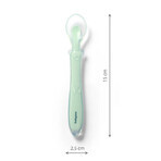 BabyOno, flexible silicone spoon, green, from 6 months, 1 piece