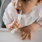BabyOno, flexible silicone spoon, green, from 6 months, 1 piece