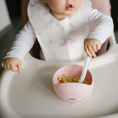 BabyOno, flexible silicone spoon, green, from 6 months, 1 piece