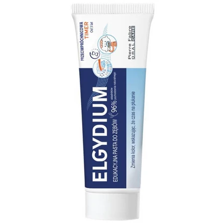 Elgydium Timer, educatieve van kleur veranderende tandpasta, anti-cariës, vanaf 3 jaar, 50 ml