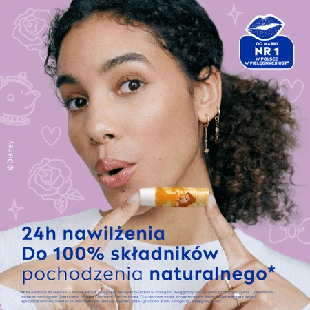 Nivea Princesa Disney, barra de labios nutritiva, vainilla, La Bella y la Bestia, 4,8 g