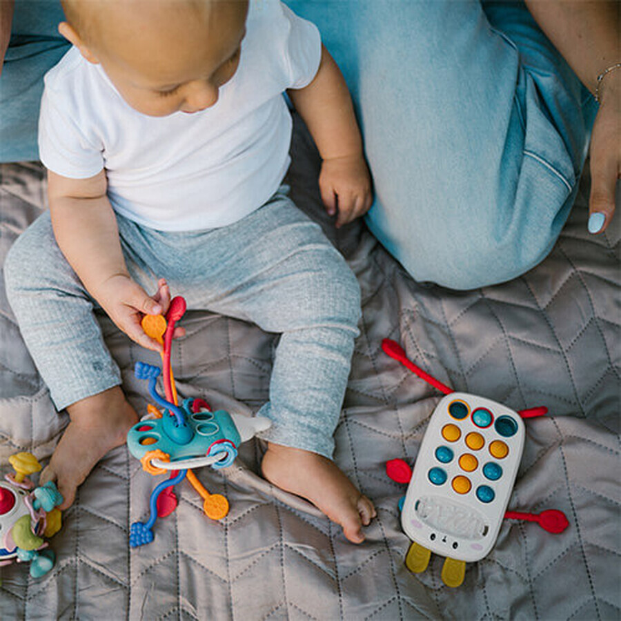 BabyOno, sensory toy, rabbit, from 18 months, 1 piece