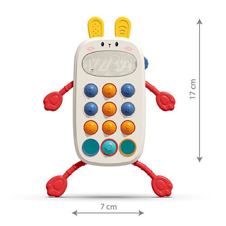 BabyOno, sensory toy, rabbit, from 18 months, 1 piece