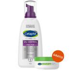 Cetaphil Pro Oil Control, spumă de curățare facială, piele predispusă la acnee, 236 ml + cremă hidratantă facială cu acid hialuronic, cremă de noapte, 48 ml gratuit Cetaphil Pro Oil Control, spumă de curățare facială, piele predispusă la acnee, 236 ml + cremă hidratantă facială cu acid hialuronic, cremă de noapte, 48 ml gratuit