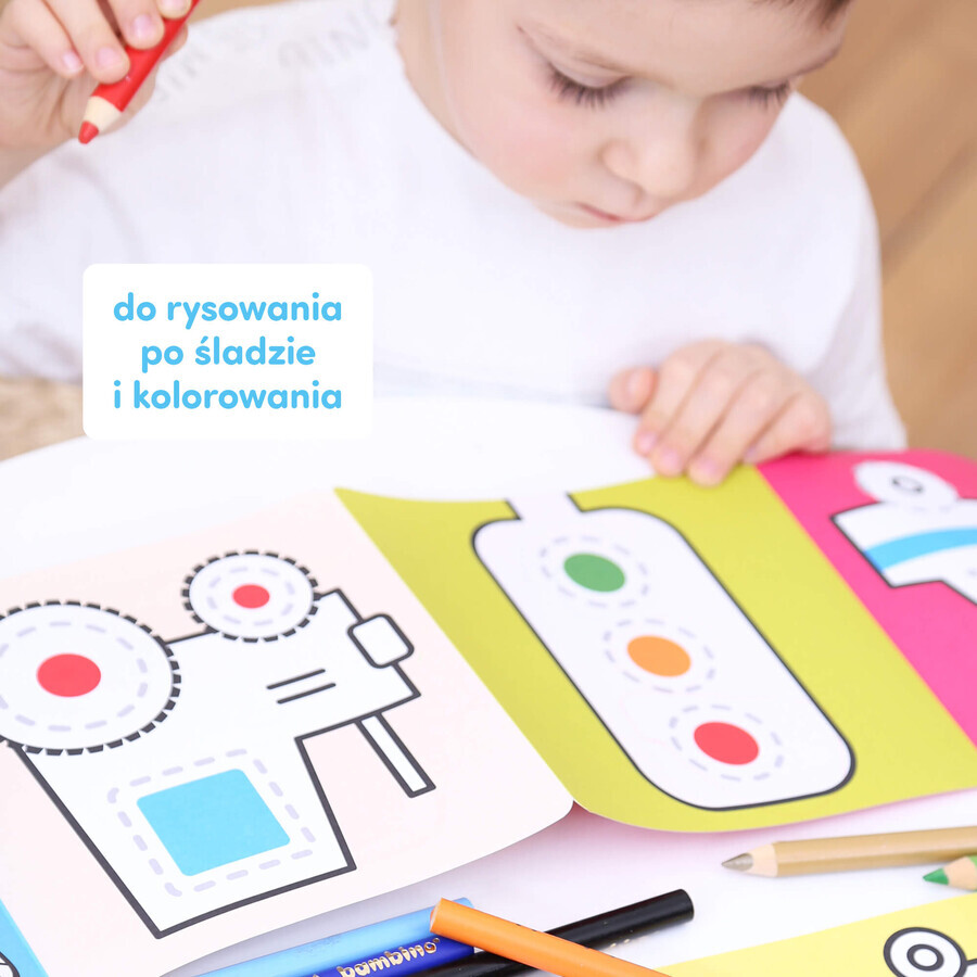 CzuCzu Dłuuugie rysowanki Rysuję po śladzie Pojazdy w pracy, 2 books for children, from 3 years old