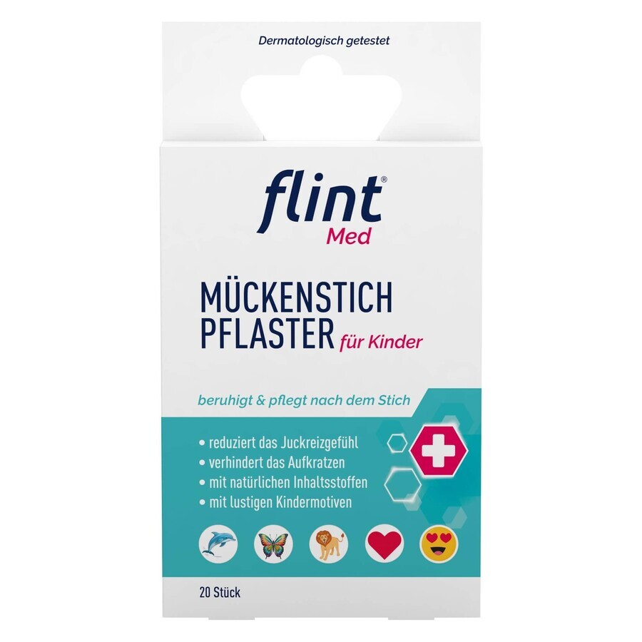 Soothing patches after mosquito bites, +3 years, 20 pcs, Flint Med