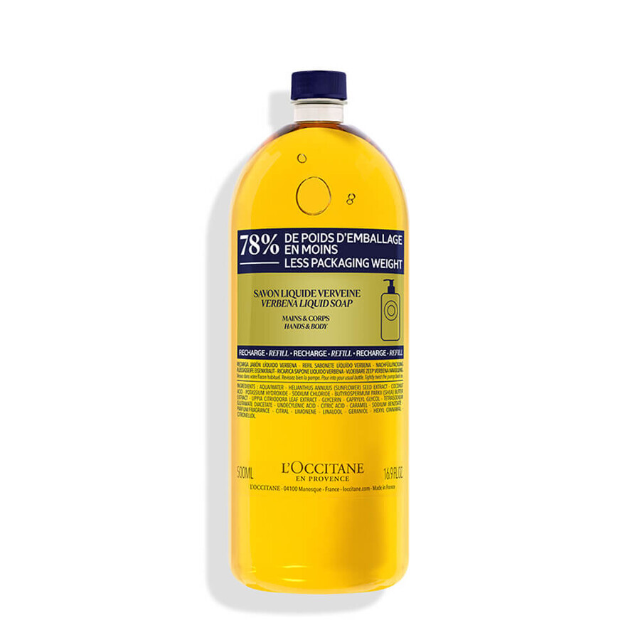 L'Occitane Savon liquide de karité à la verveine, 500 ml, L'Occitane