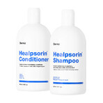 Set Healpsorin, acondicionador regenerador del cabello, 500 ml + champú para el cuidado del cuero cabelludo con lesiones psoriásicas, 500 ml