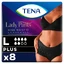 Tena Lady Pants Noir, braguitas absorbentes, talla L, 95-130 cm, Plus, 8 unidades