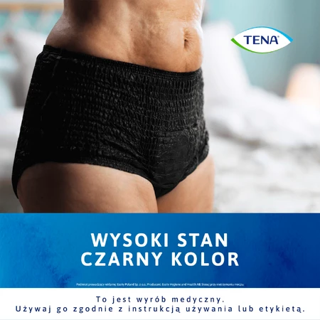 Tena Lady Pants Noir, braguitas absorbentes, talla L, 95-130 cm, Plus, 8 unidades