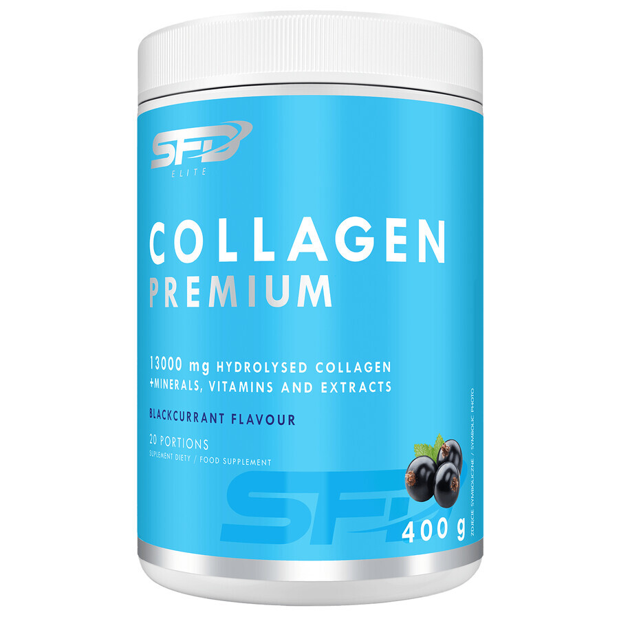 SFD Collagen Premium, black currant flavor, 400 g
