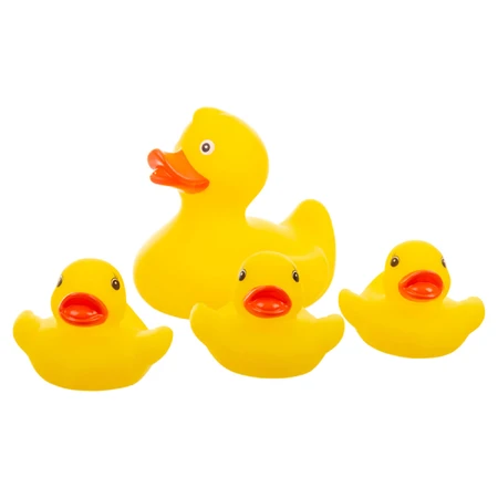 Ackuku, bath toys, duckies, 4 pieces