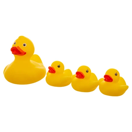 Ackuku, bath toys, duckies, 4 pieces