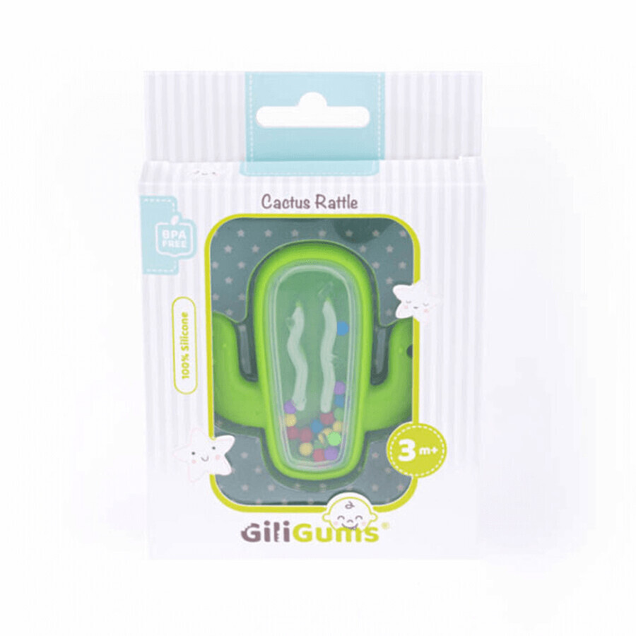 Dumel GiliGums, sonajero con mordedor, Cactus, a partir de 3 meses, 1 unidad
