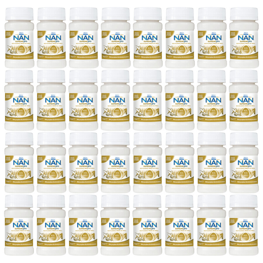 Nestlé NAN Supremepro 1 HMO, lait infantile prêt à boire, dès la naissance, 32 x 70 ml
