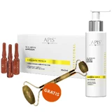 Set Apis Professional Ceramide Repair, rebuilding ampoules with ceramides and beta-glucan, 10 x 3 ml + oil emulsion for face massage, 150 ml + face massager free of charge
