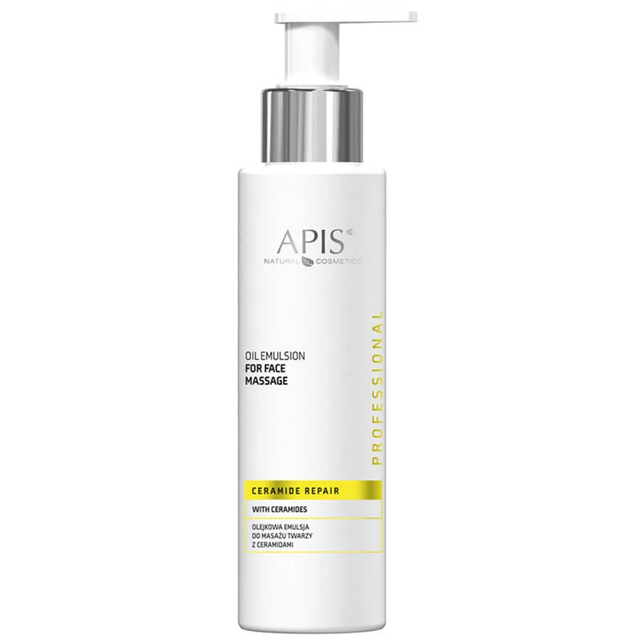 Apis Professional Ceramide Repair, heropbouwende ampullen met ceramiden en betaglucaan, 10 x 3 ml + olie-emulsie voor gezichtsmassage, 150 ml + gratis gezichtsmassager