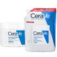 Kit CeraVe, lozione idratante viso e corpo con ceramidi, pelle secca, 340 g + riserva, 454 g