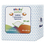 Set AKUKU, assorbenti igienici monouso, 40 x 60 cm, 4 x 30 pezzi