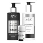 Apis Action for Men set, voedende lichaams- en handcrème, 300 ml + gladmakende crème voor mannen, 50 ml + gezichtsreinigingsgel met actieve kool, 300 ml voor 1 penny Apis Action for Men set, voedende lichaams- en handcrème, 300 ml + gladmakende crème voor mannen, 50 ml + gezichtsreinigingsgel met actieve kool, 300 ml voor 1 penny