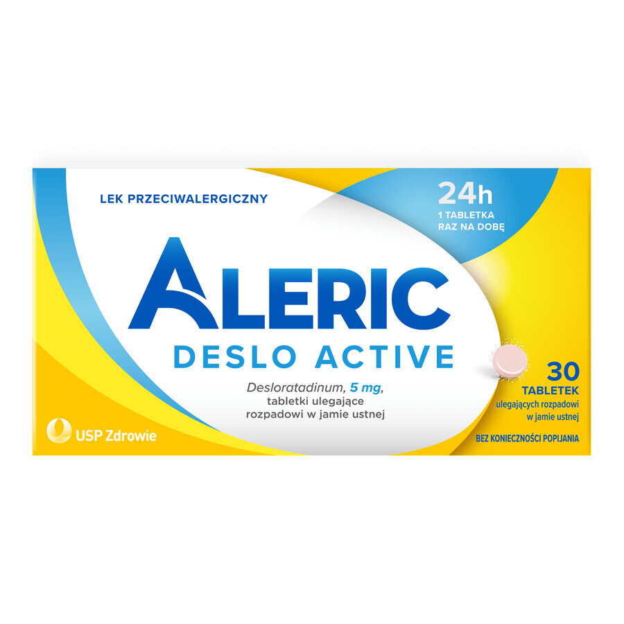Aleric Deslo Active 5 mg, 30 comprimés à dissolution orale