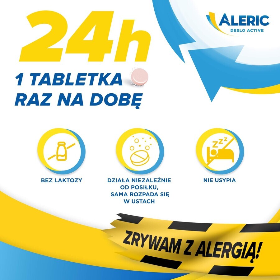 Aleric Deslo Active 5 mg, 30 comprimés à dissolution orale