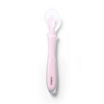 BabyOno, lingură din silicon flexibil, roz, de la 6 luni, 1 buc