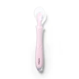 BabyOno, cuchara de silicona flexible, rosa, a partir de 6 meses, 1 pieza