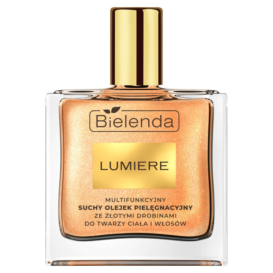 Bielenda Lumiere, multifunctional dry care oil for face, body and hair with gold particles, 50 ml