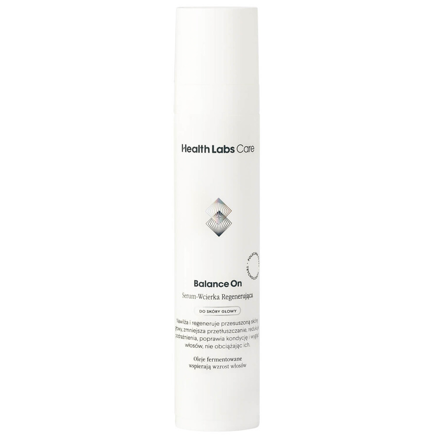 Health Labs Balance On kit, siero-gomma rigenerante per il cuoio capelluto, 50 ml + tricocampone idratante prebiotico, 250 ml + turbante per capelli gratuito