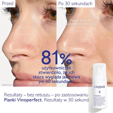 Caudalie Vinoperfect, verhelderend micropeeling schuim, 50 ml