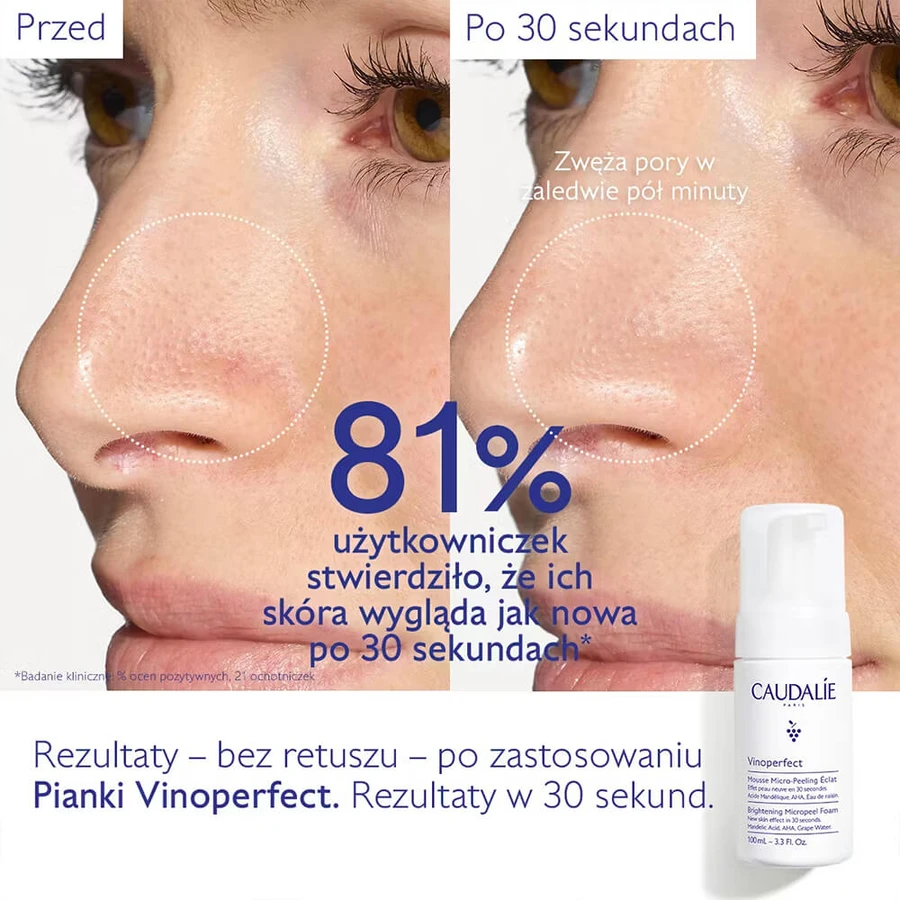 Caudalie Vinoperfect, verhelderend micropeeling schuim, 50 ml