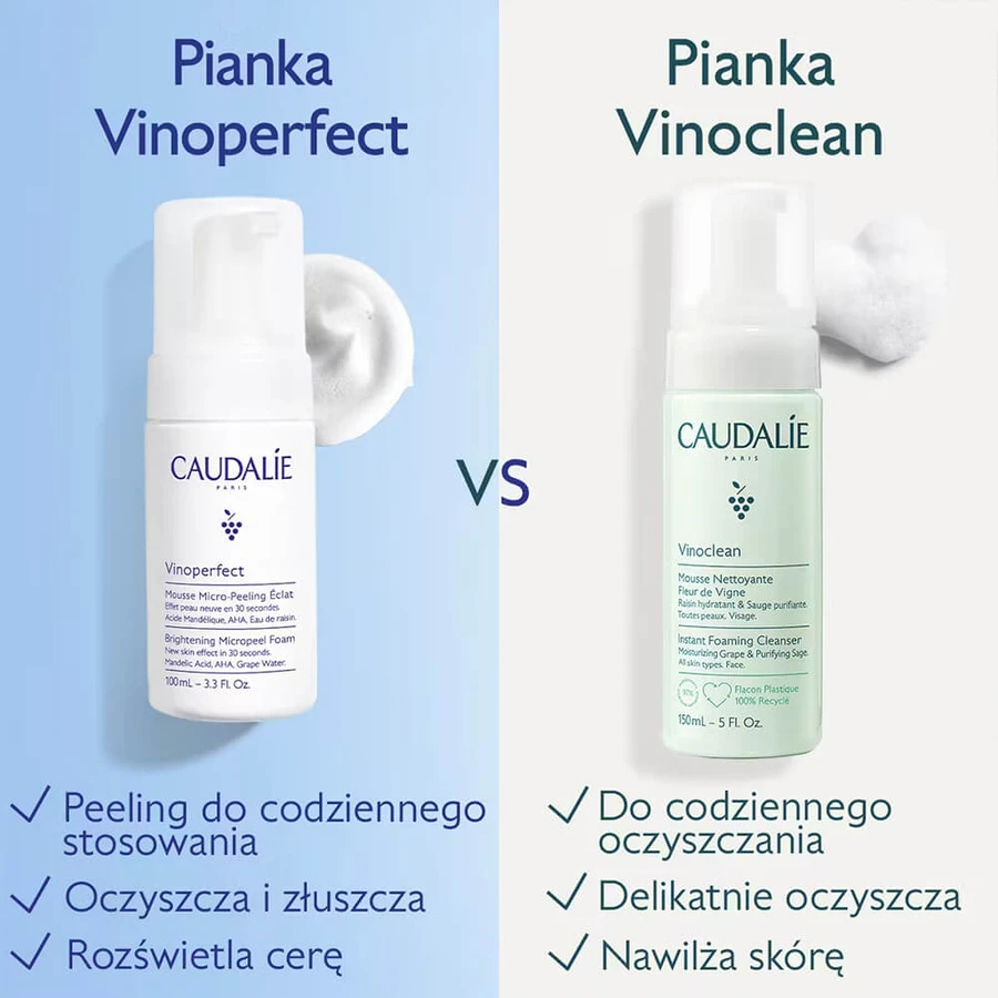 Caudalie Vinoperfect, verhelderend micropeeling schuim, 50 ml
