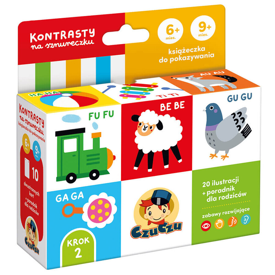 CzuCzu Contrastes en un hilo, libro infantil, 6-9 meses