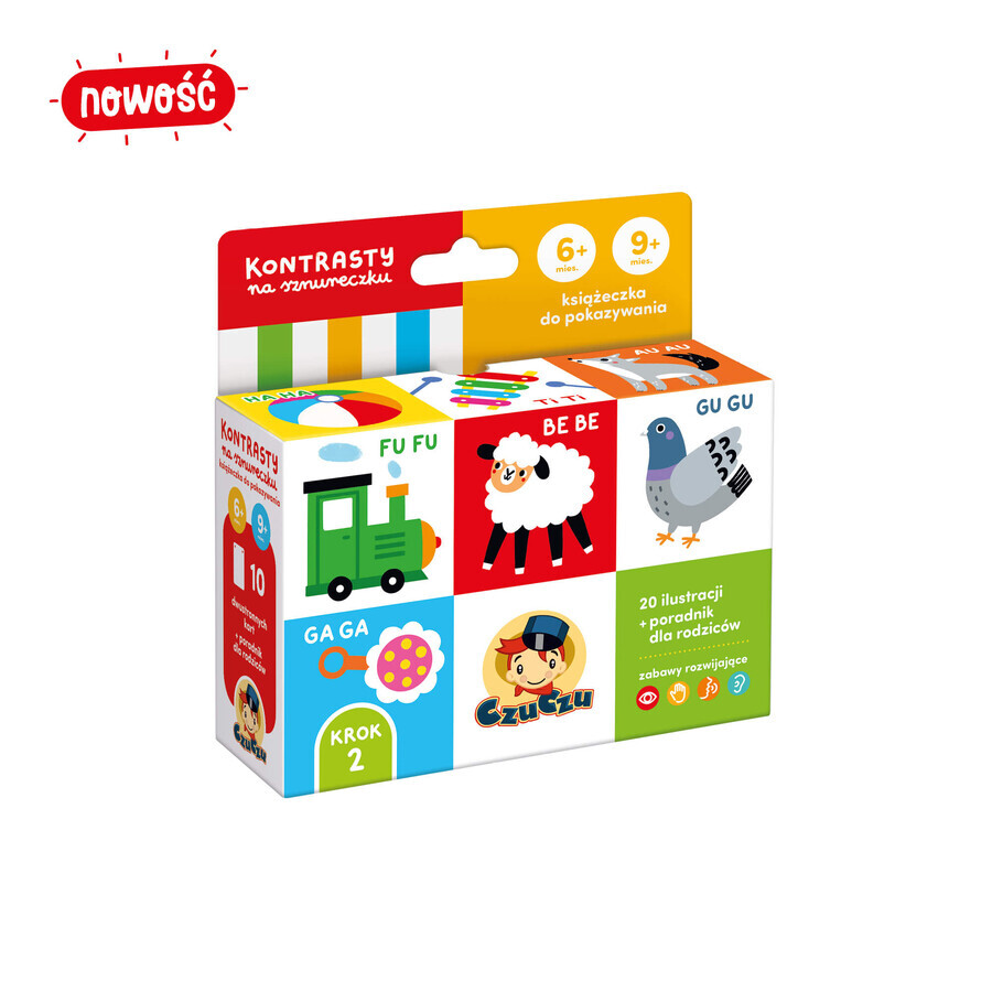 CzuCzu Contrastes en un hilo, libro infantil, 6-9 meses