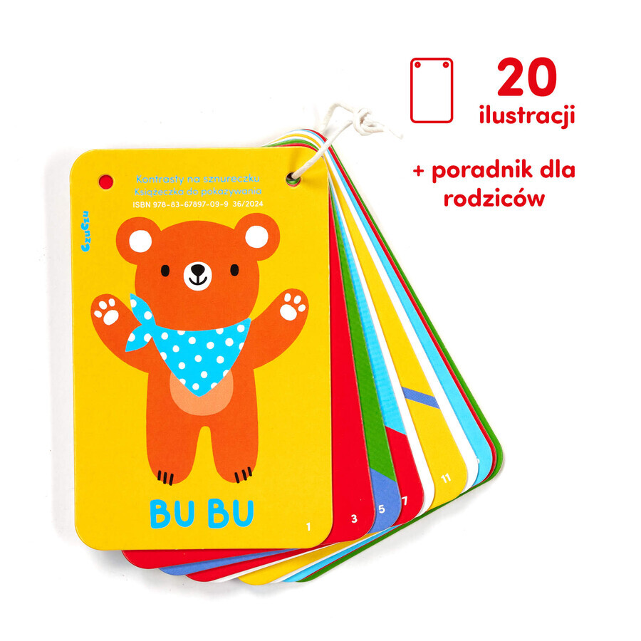 CzuCzu Contrastes en un hilo, libro infantil, 6-9 meses
