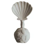 Natruba, natural rubber teether with rattle, shell, from birth, 1 piece