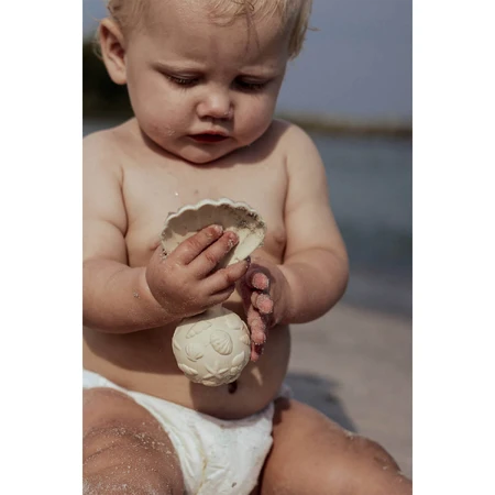 Natruba, natural rubber teether with rattle, shell, from birth, 1 piece
