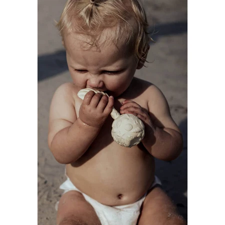 Natruba, natural rubber teether with rattle, shell, from birth, 1 piece