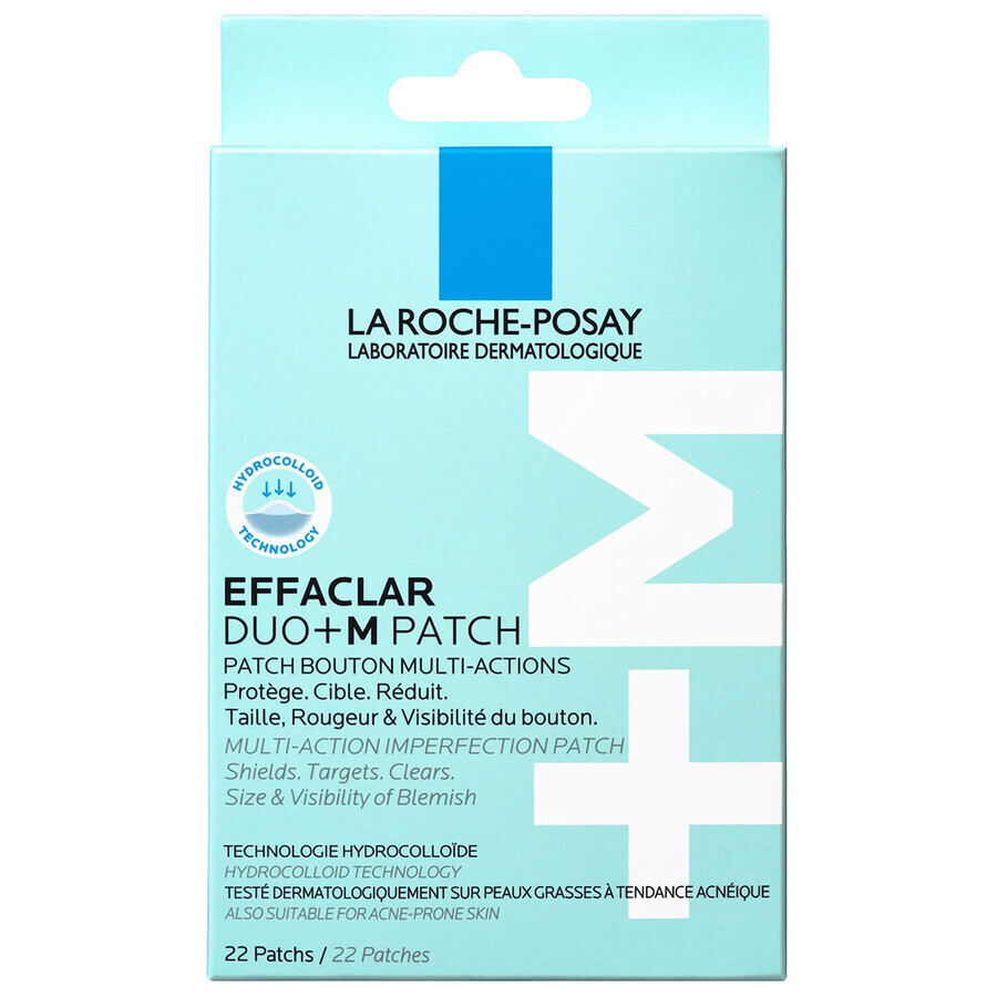 La Roche-Posay Effaclar Duo+M, parche multifunción para granos, 22 unidades
