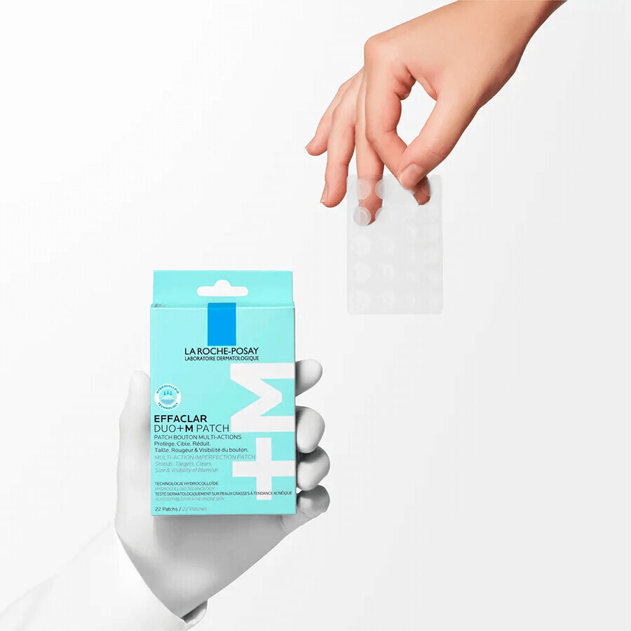 La Roche-Posay Effaclar Duo+M, parche multifunción para granos, 22 unidades